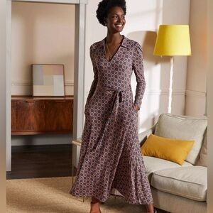 BODEN - Collar Jersey Midi Dress Size 16-18 R